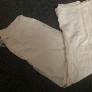 Cream Celebrity size lrg Lenin pants great for summer.